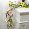 6 FT Spring Floral Garlands – Farmhouse Vintage Wildflower Daisy Garland, Spring Flower Garland for Table Centerpiece, Door Frame, Mantel, Stairs Railing, Rustic Summer Floral Decoration